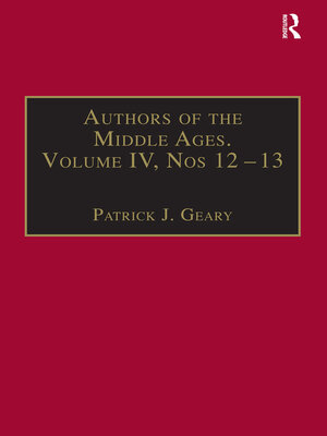cover image of Authors of the Middle Ages, Volume IV, Nos 12–13